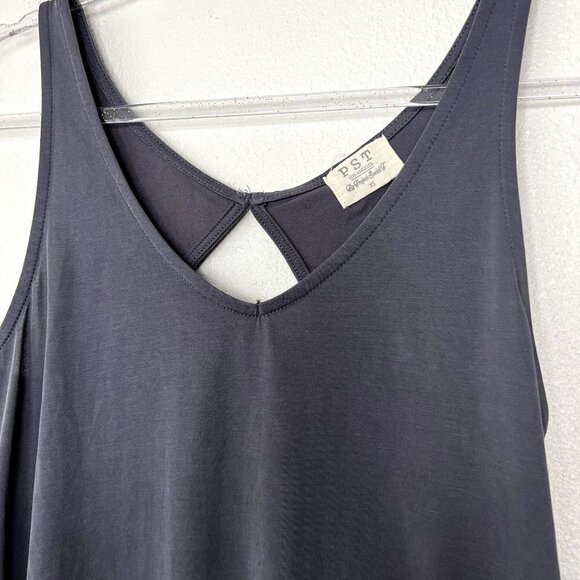 Project Social T Gray Cutout Back Modal Blend Tank Top Womens XS - Picture 3 of 6